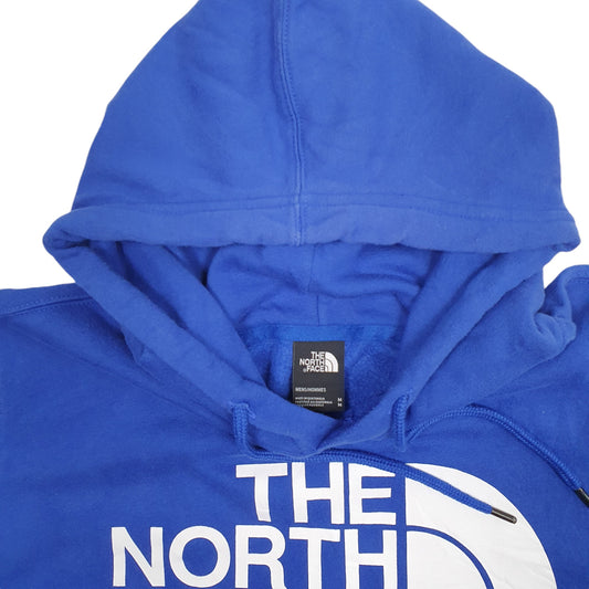 Mens Blue The North Face Spellout Hoodie Jumper