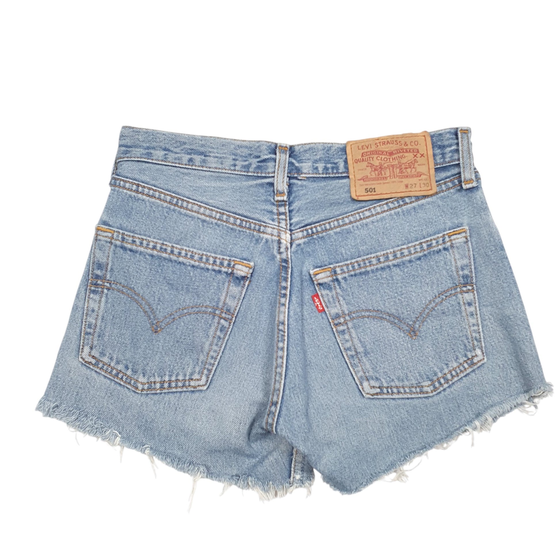 Womens Blue Levis 501 Jorts Hot Pants Denim Shorts