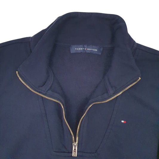 Womens Navy Tommy Hilfiger  Quarter Zip Jumper