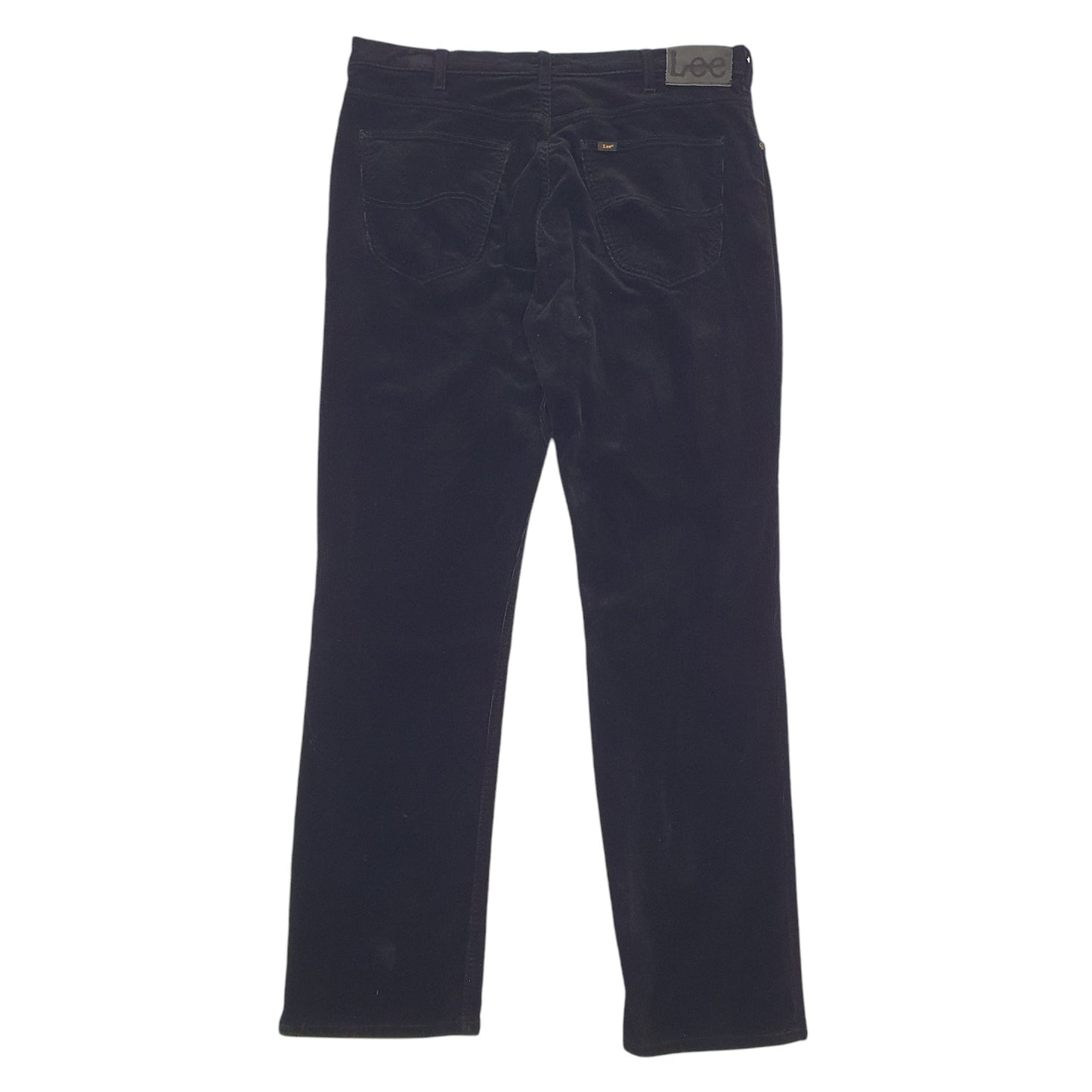 Mens Black Lee  Corduroy Trousers