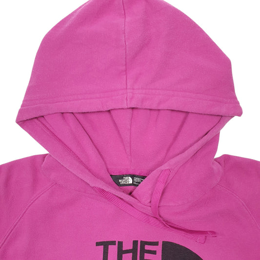 Womens Pink The North Face Spellout Hoodie Jumper