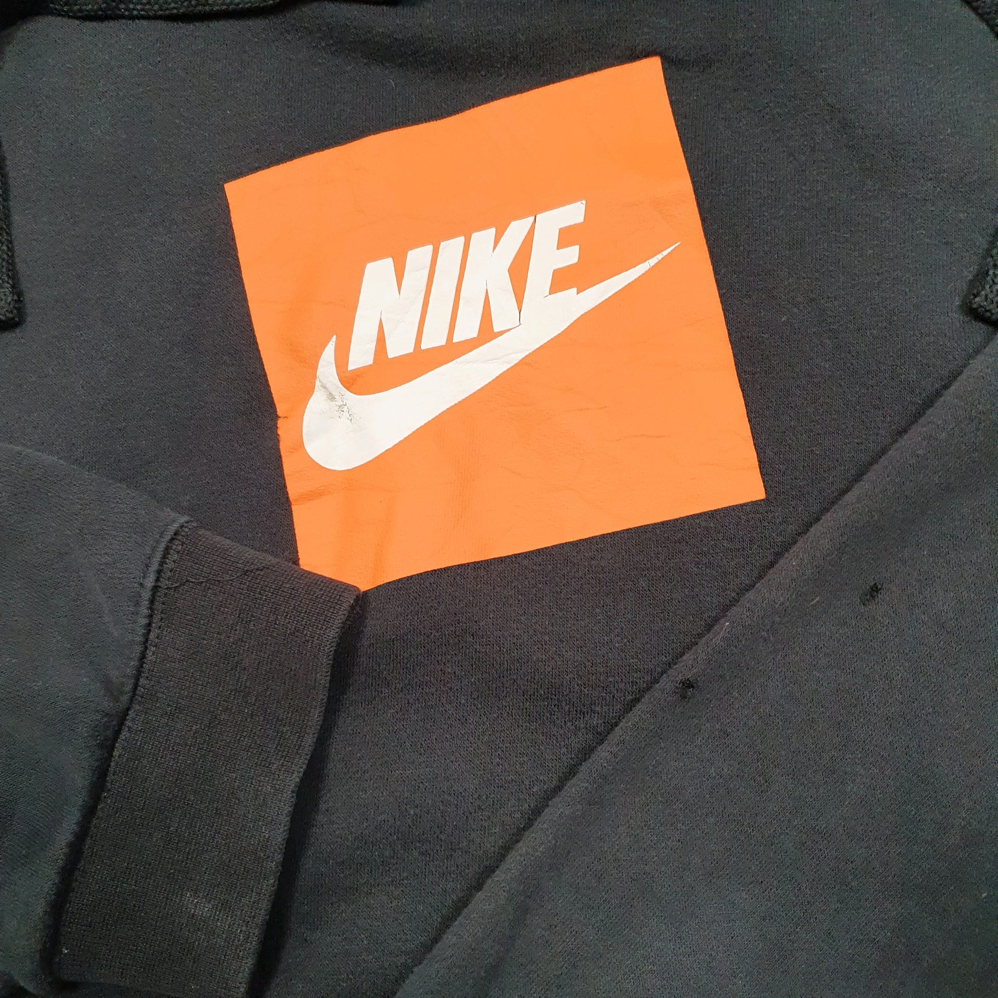 Mens Black Nike Box Logo Hoodie Jumper