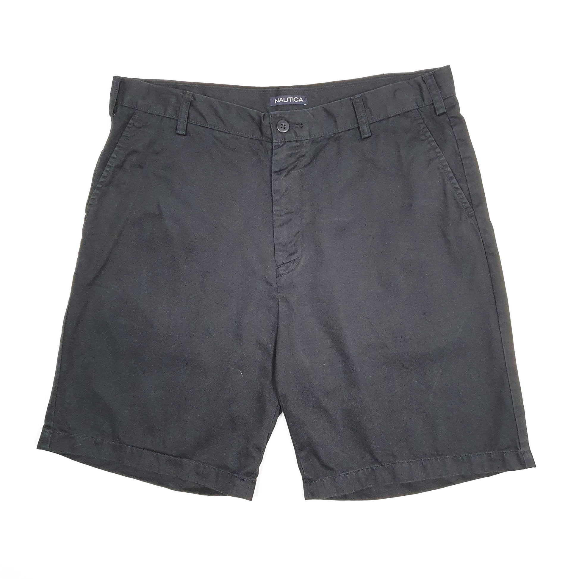 Mens Black Nautica Deck Chino Shorts