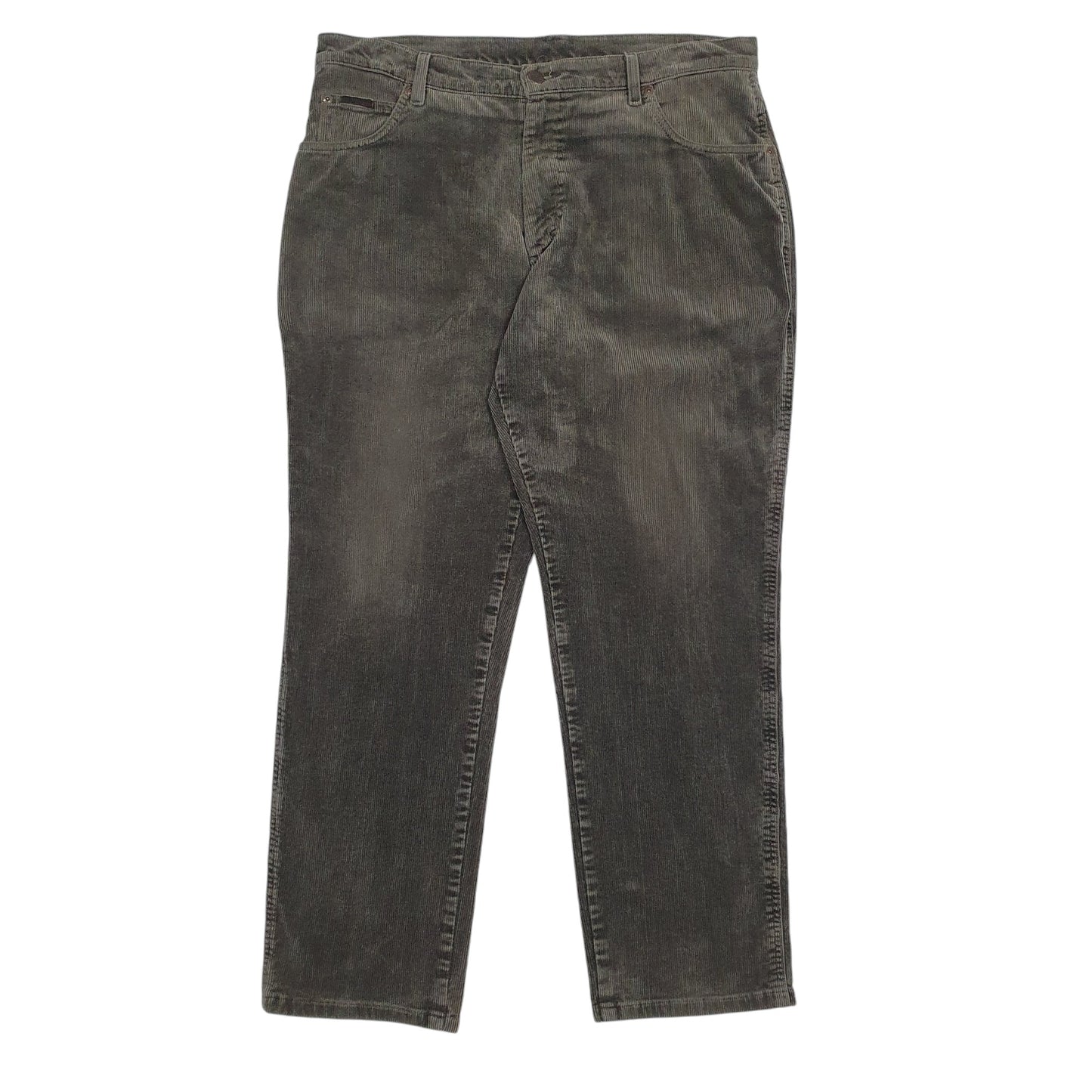 Mens Khaki Wrangle Texas Stretch Corduroy Trousers