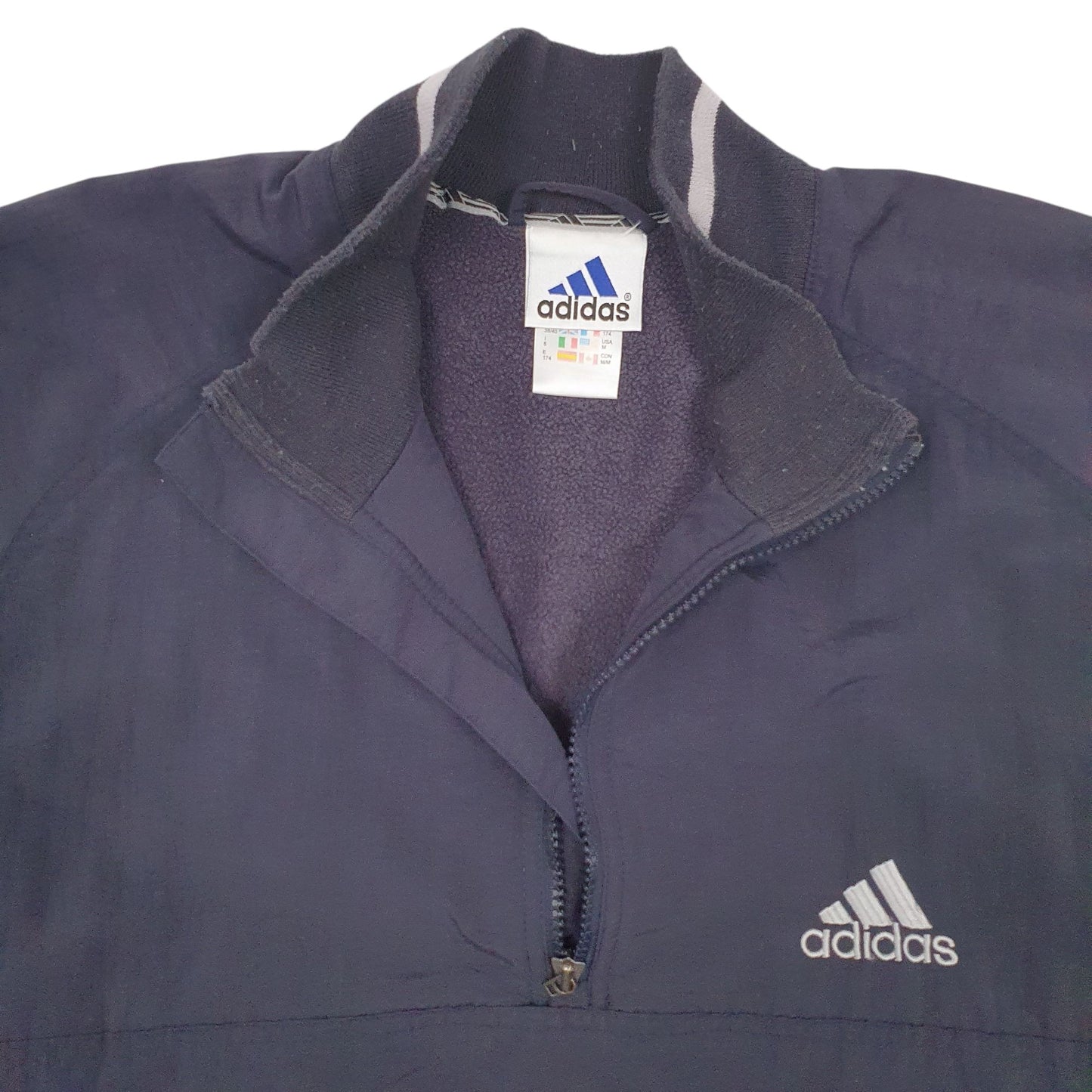 Mens Black Adidas Vintage 90s  Coat