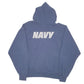 Mens Navy Soffee US Navy Vintage Made In USA USN Spellout Hoodie Jumper
