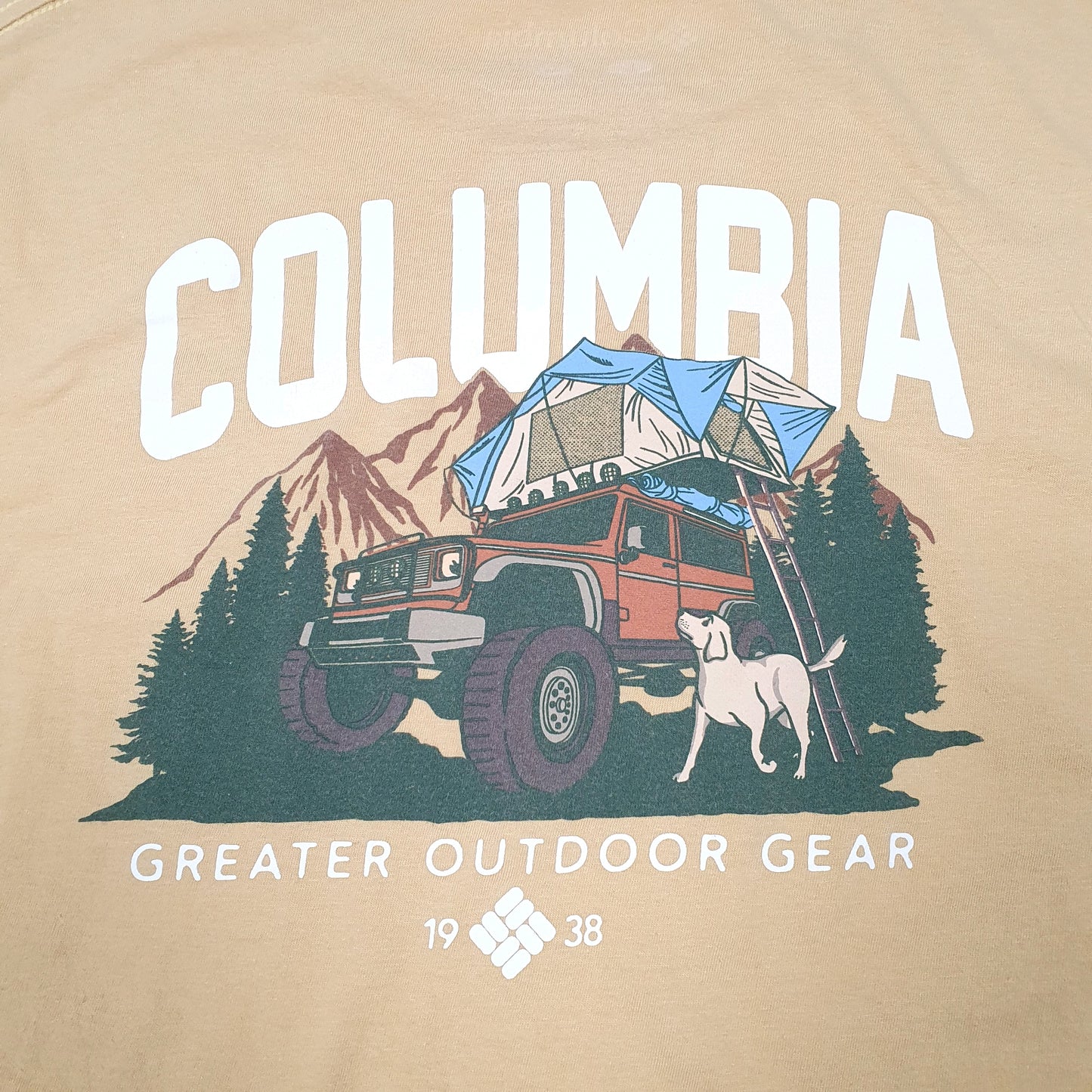 Mens Yellow Columbia Sportswear  Short Sleeve T Shirt