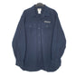 Mens Navy L.L.Bean Chamois Overshirt Long Sleeve Shirt