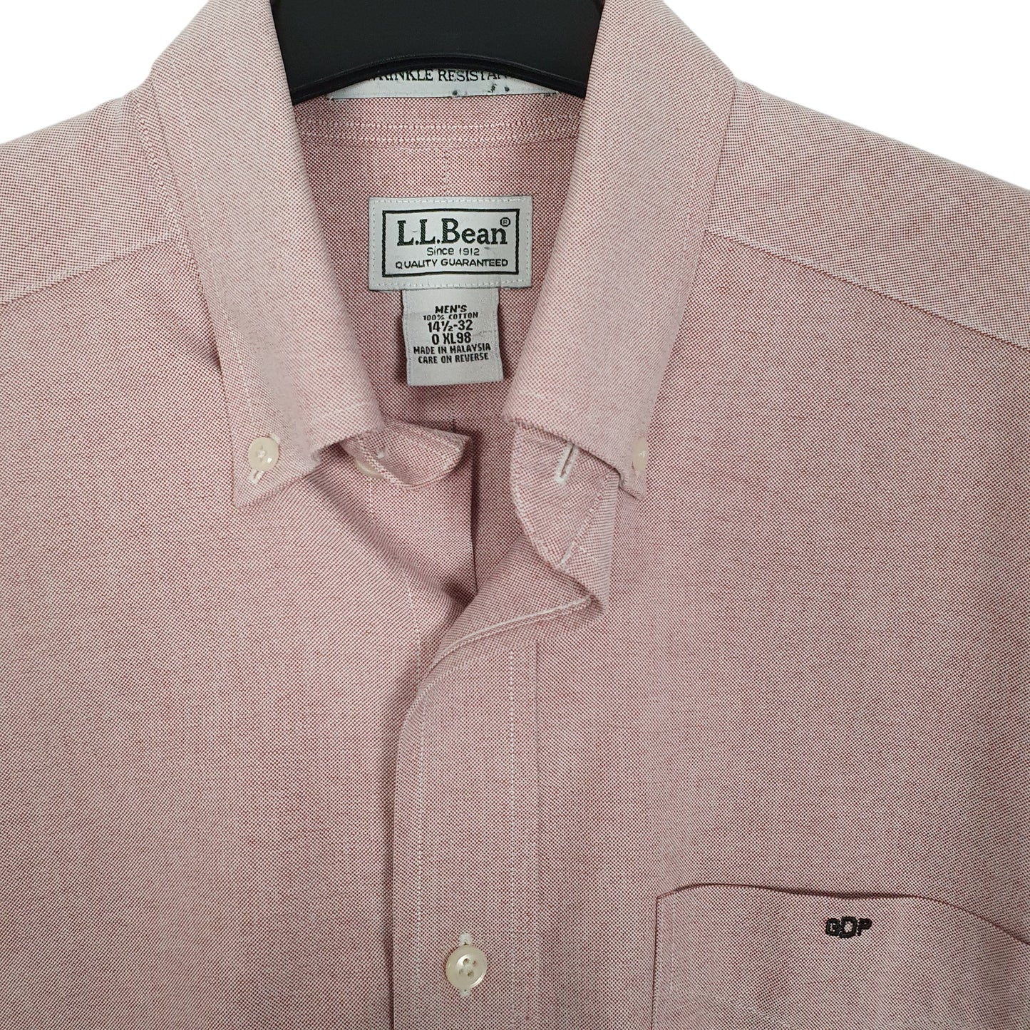 Mens Pink L.L.Bean  Long Sleeve Shirt