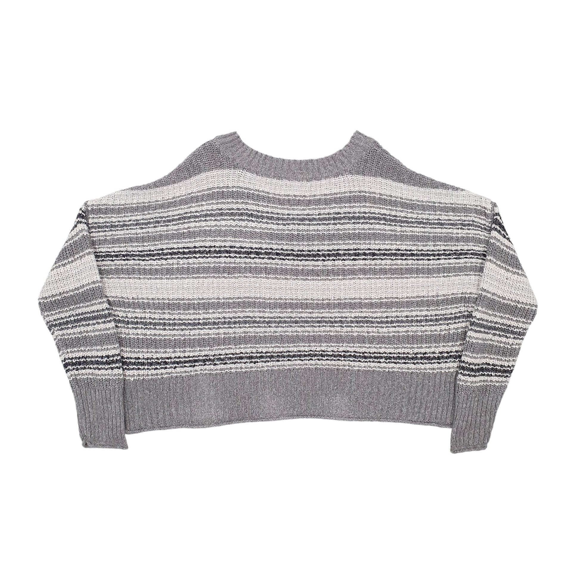 Womens Grey American Eagle Knit V Neck Jumper