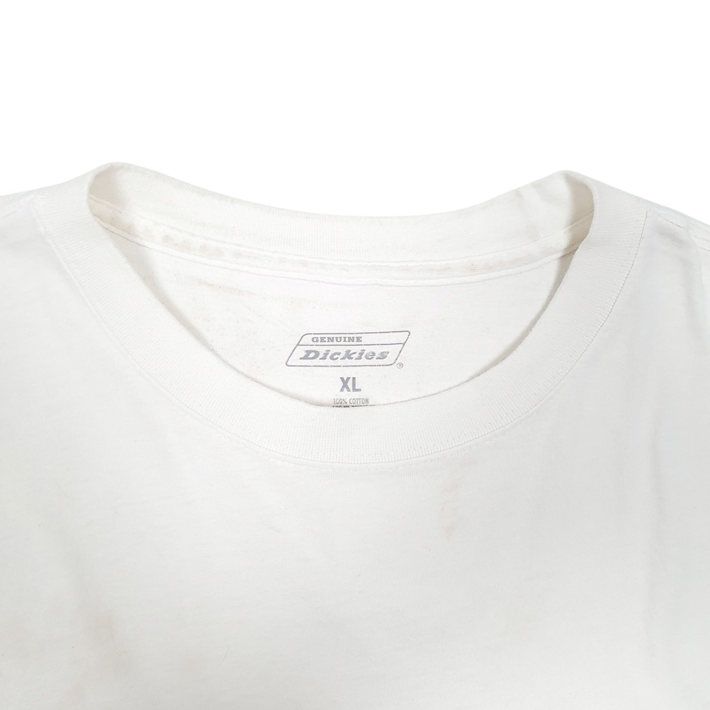 Mens White Dickies Pocket Workwear Short Sleeve T Shirt