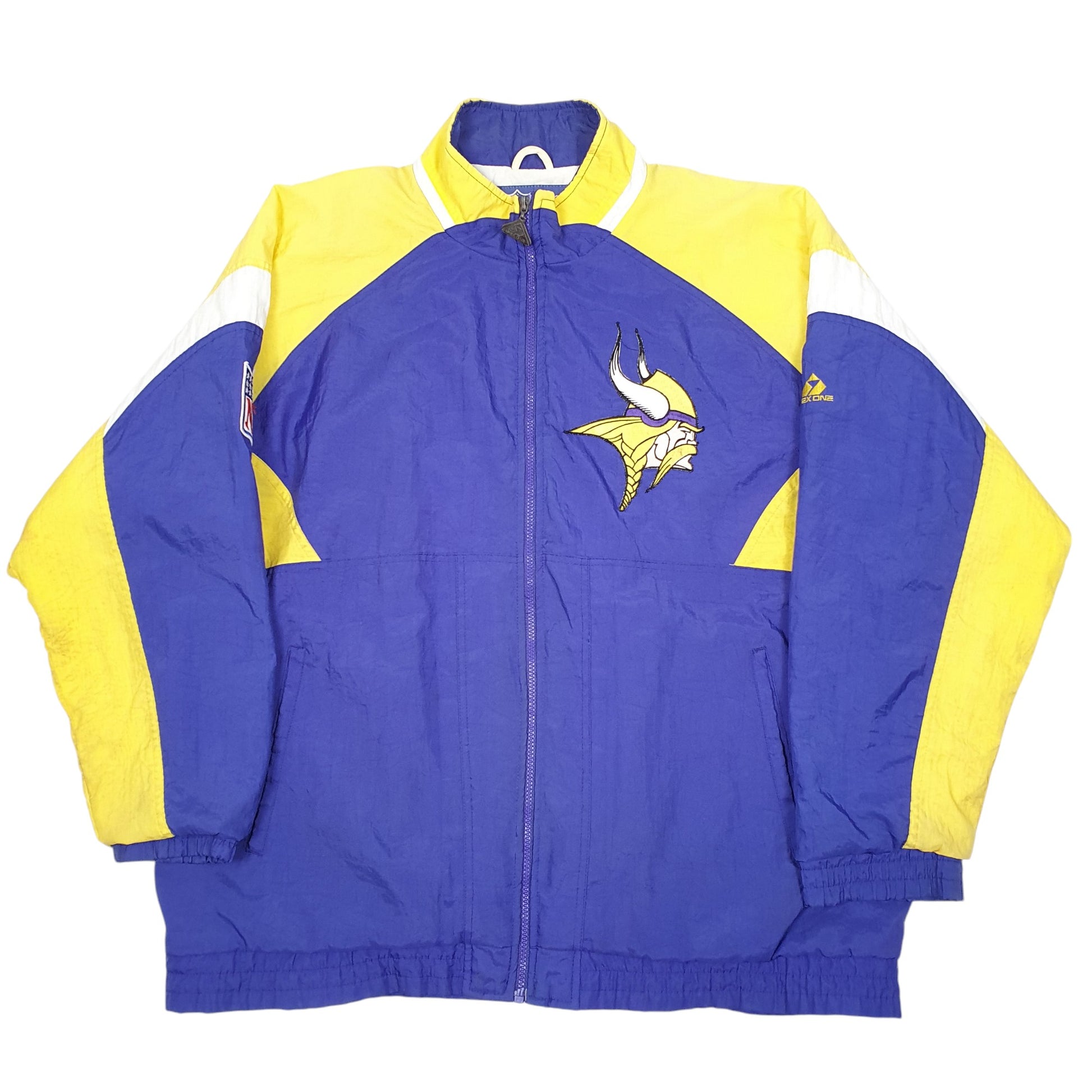 Mens Purple Apex One Vintage NFL Minnesota Vikings Football 90s  Coat