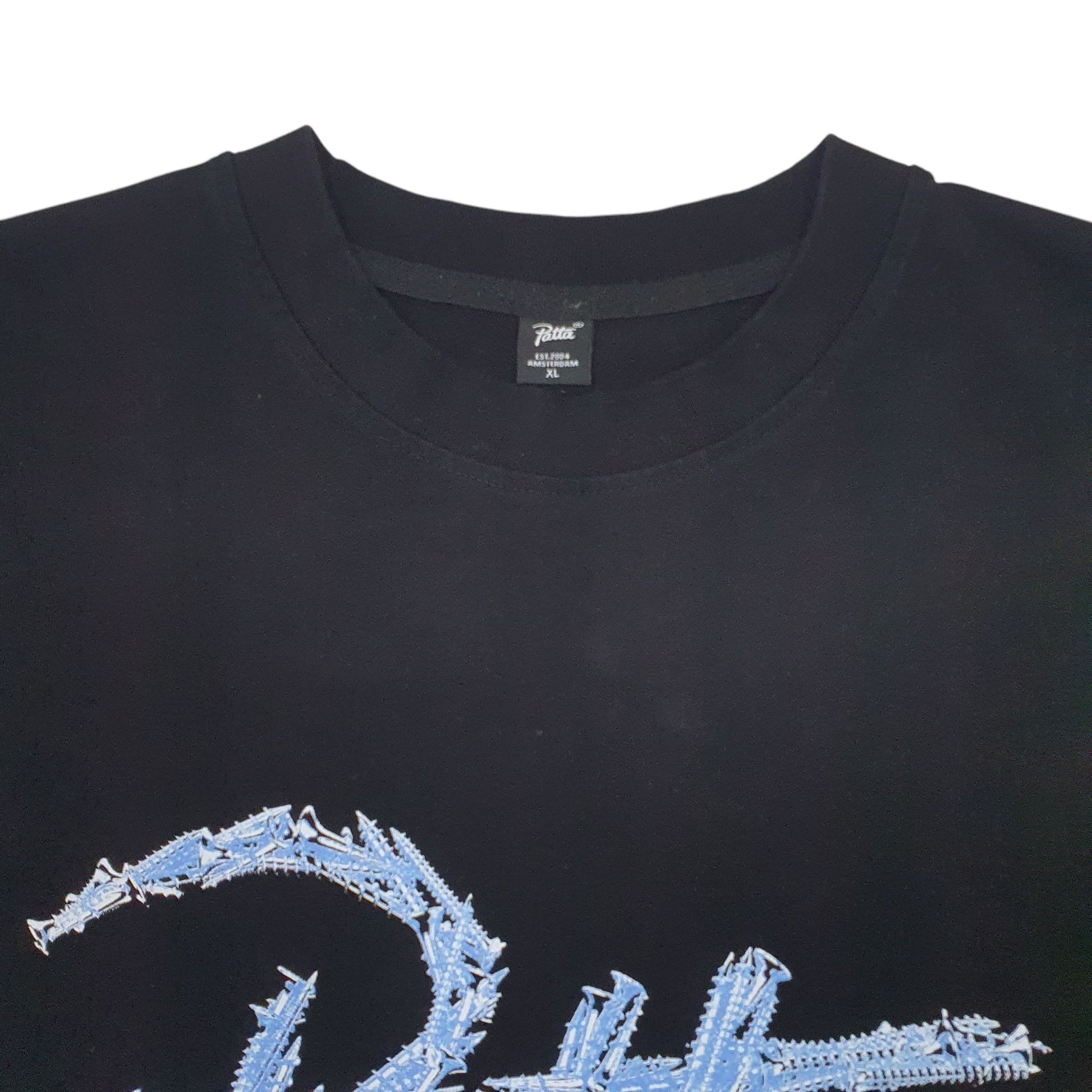 Mens Black Patta Spellout Short Sleeve T Shirt