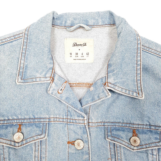 Womens Blue Denim Co Trucker  Coat