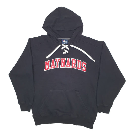 Mens Black J.America Maynard USA College Hoodie Jumper