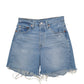 Womens Blue Levis 501 Jorts Distressed Denim Shorts
