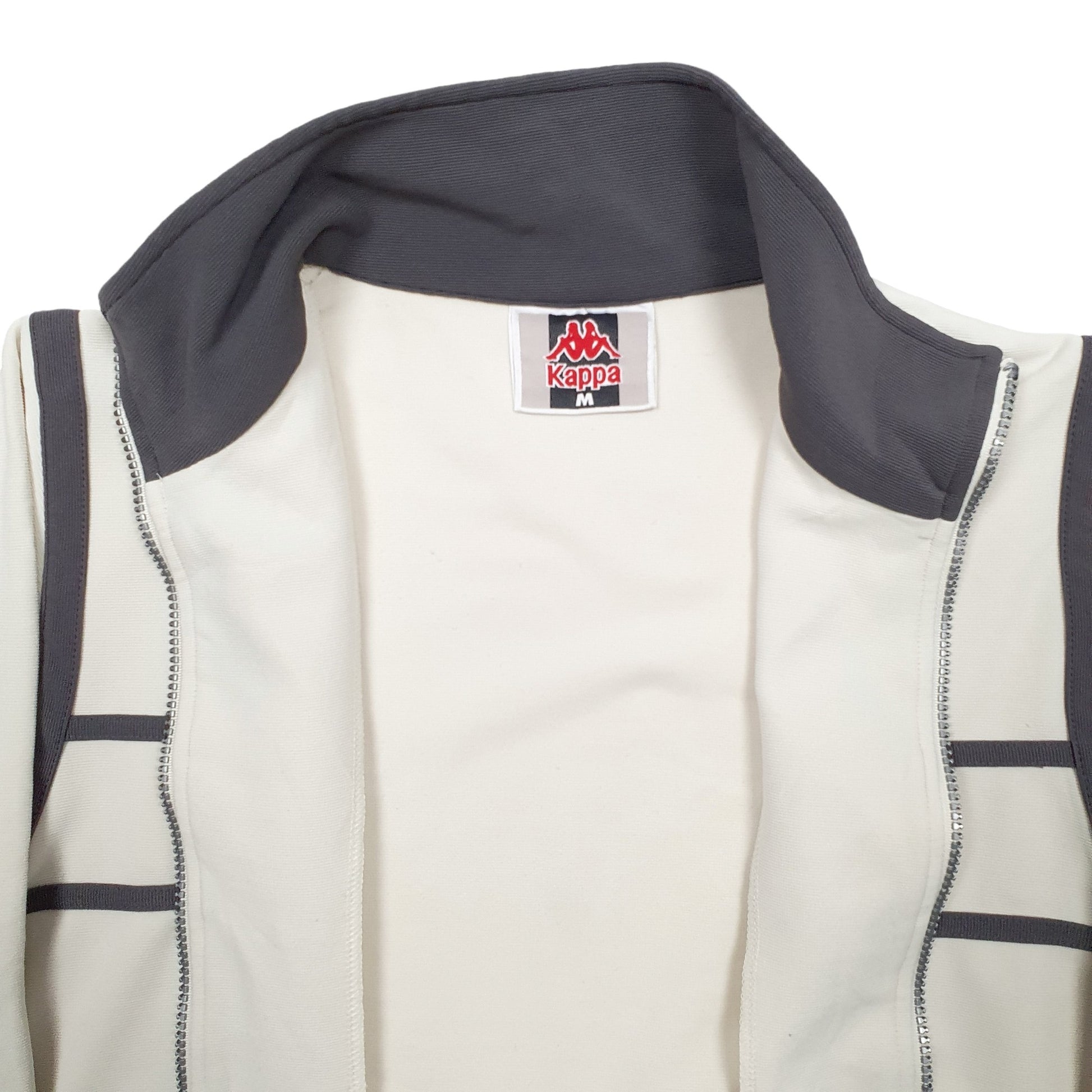 Mens Cream Kappa  Full Zip Jumper