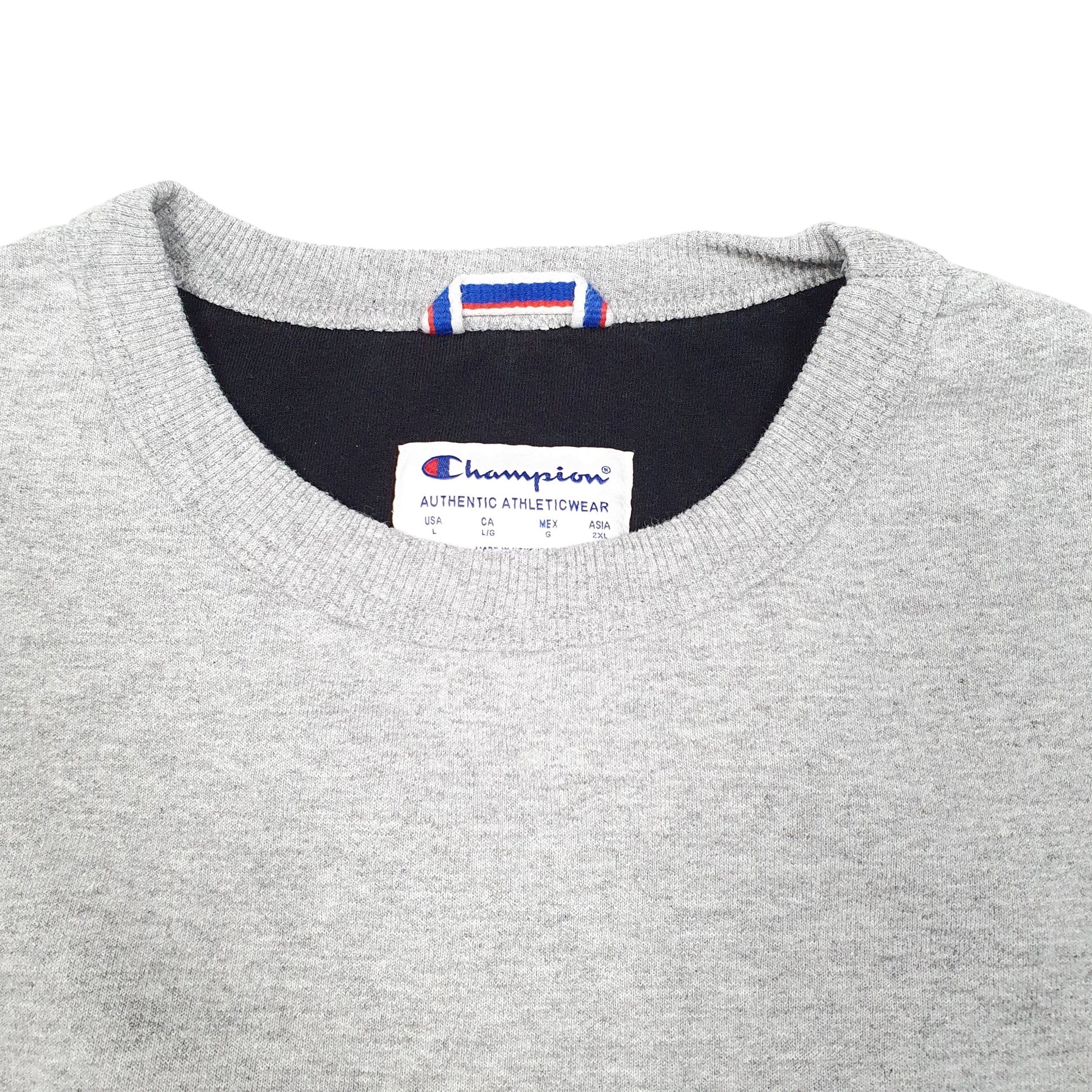 Mens Grey Champion  Crewneck Jumper