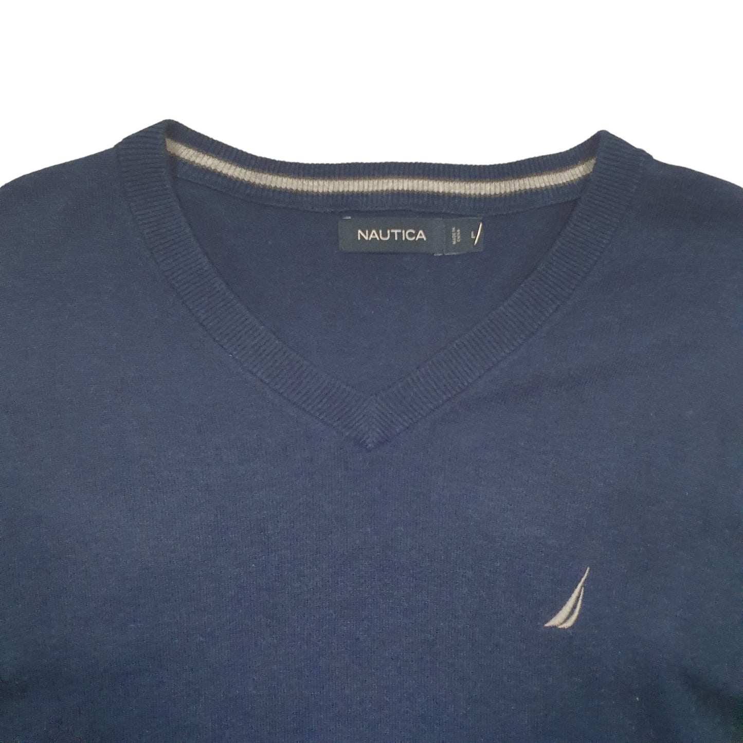 Mens Navy Nautica Knit Crewneck Jumper