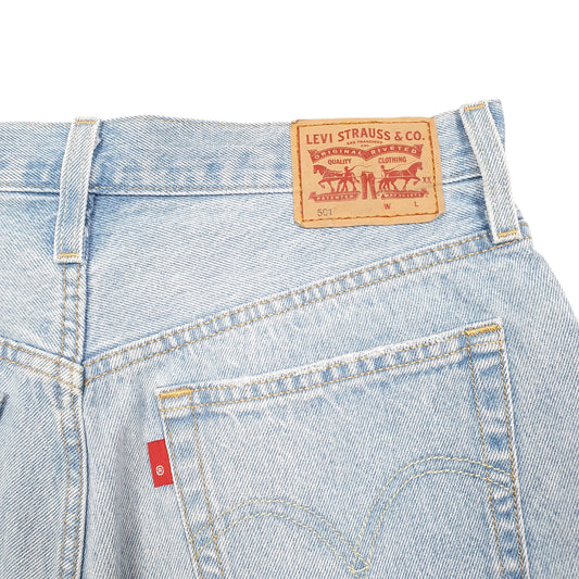 Womens Blue Levis 501 Jorts Hot Pants Denim Shorts