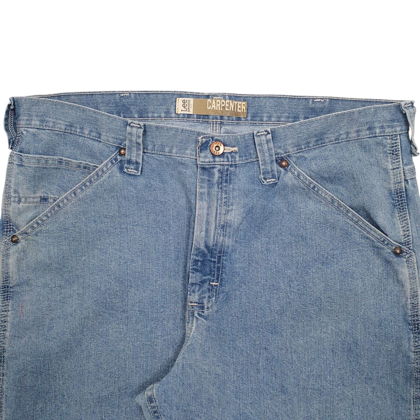 Mens Blue Lee Carpenter Dungarees Workwear Casual JeansW36 L32