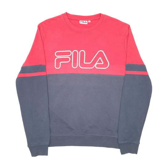 Mens Navy Fila  Crewneck Jumper