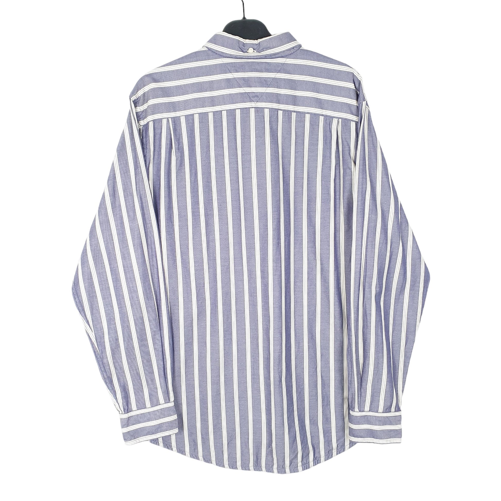 Mens Blue Tommy Hilfiger 80s 2Ply Long Sleeve Shirt