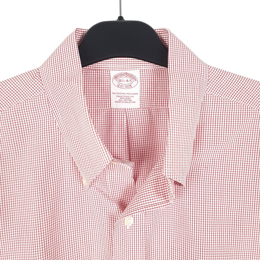 Mens White Brooks Brothers Traditional Long Sleeve Shirt