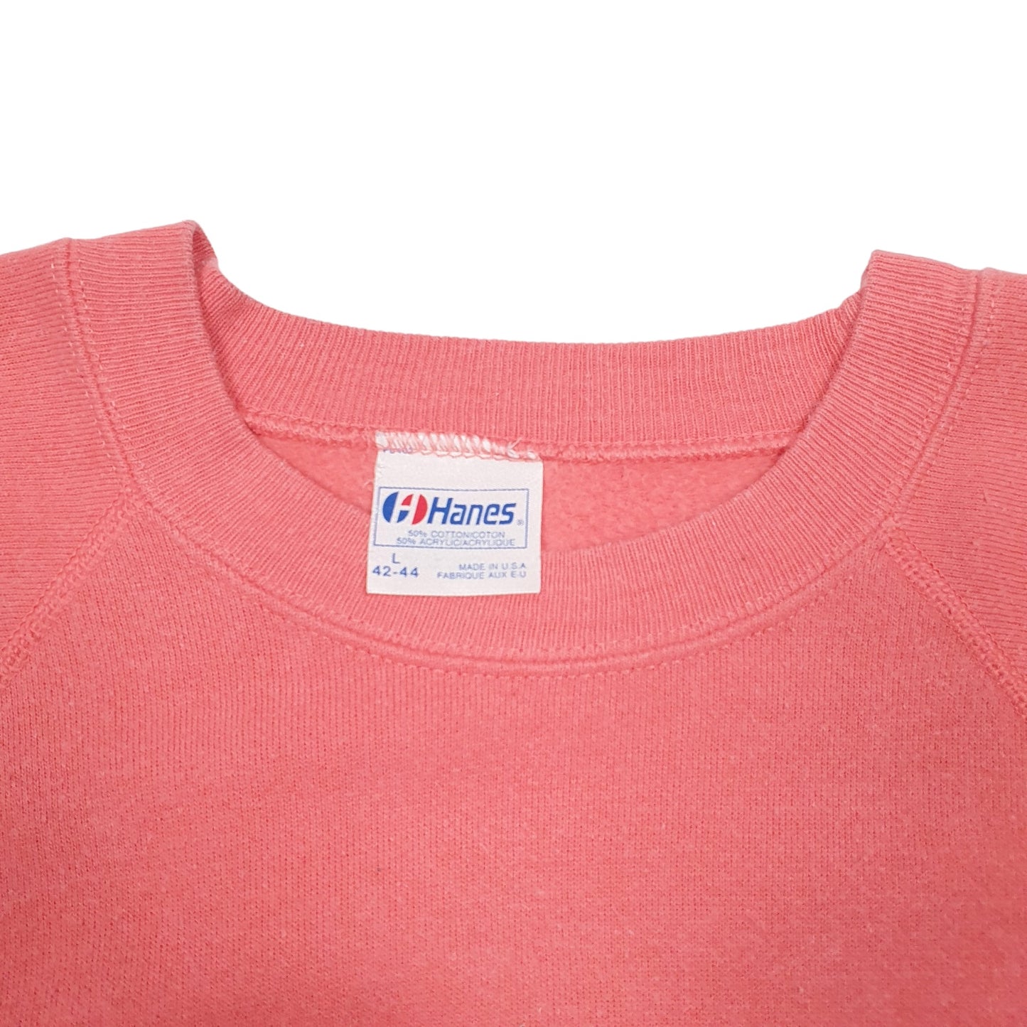 Mens Pink Hanes Vintage San Diego 90s Made In USA Crewneck Jumper