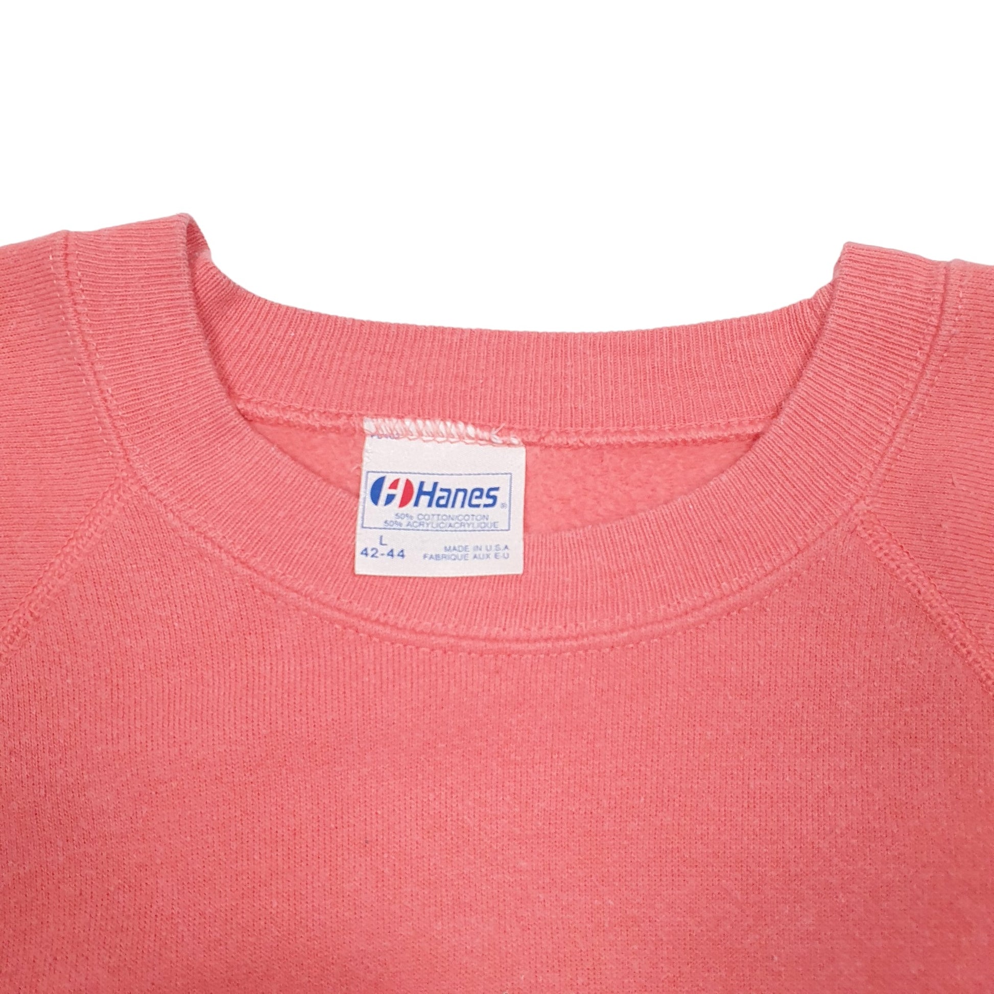 Mens Pink Hanes Vintage San Diego 90s Made In USA Crewneck Jumper