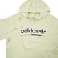 Mens Green Adidas Spellout Hoodie Jumper