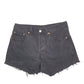 Womens Black Levis Distressed Denim Shorts