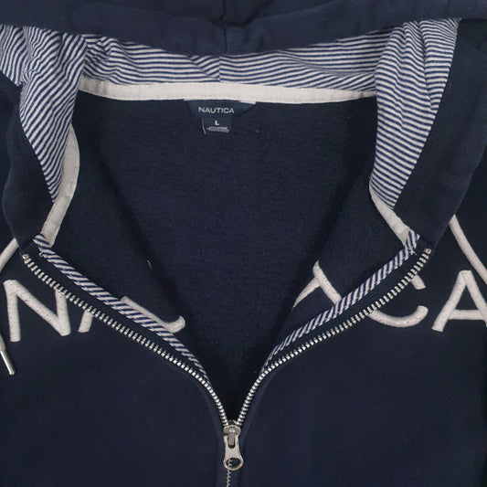 Womens Navy Nautica  Full Zip Jumper