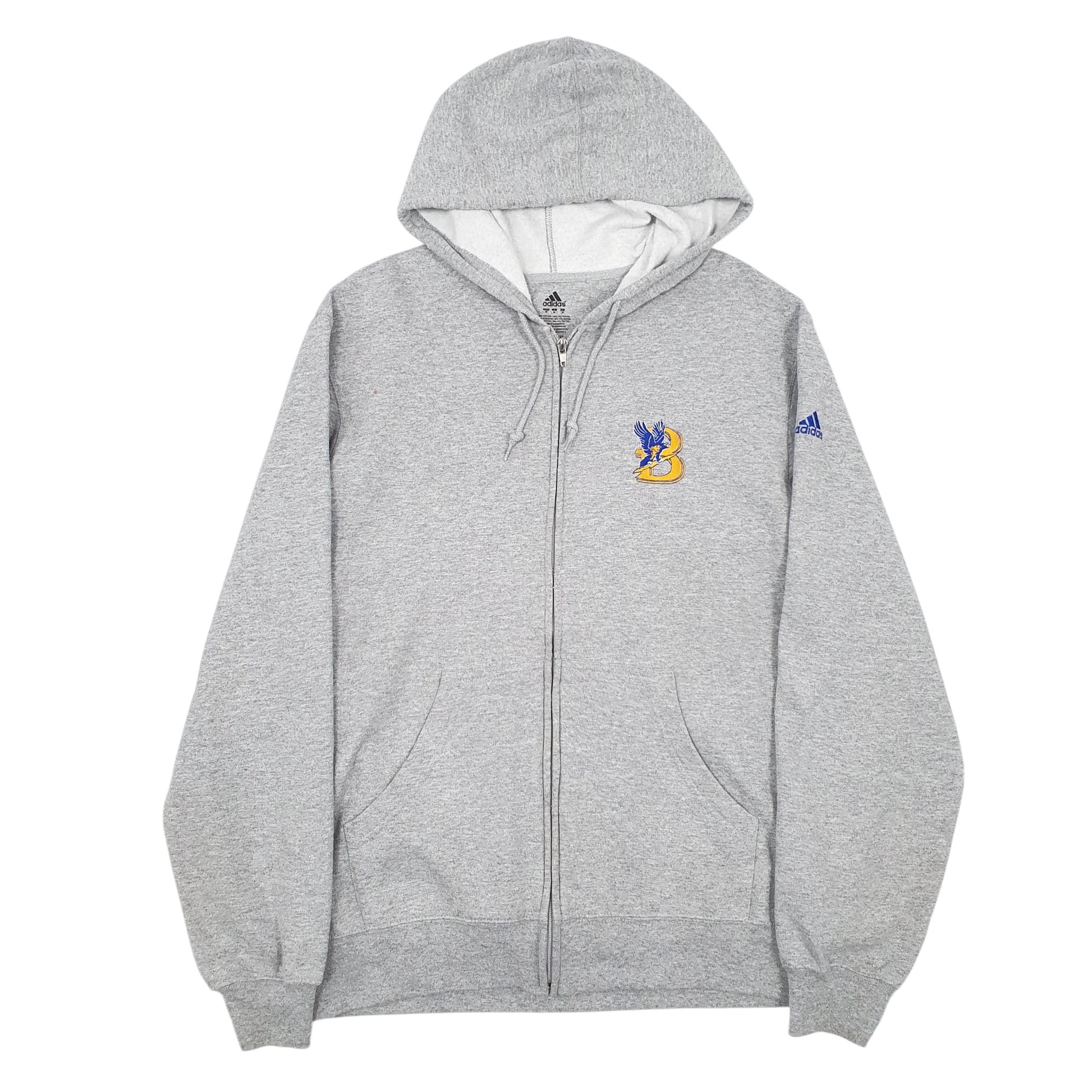 Mens Grey Adidas  Full Zip Jumper