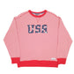 Womens Red Eddie Bauer USA Stars Stripes Crewneck Jumper