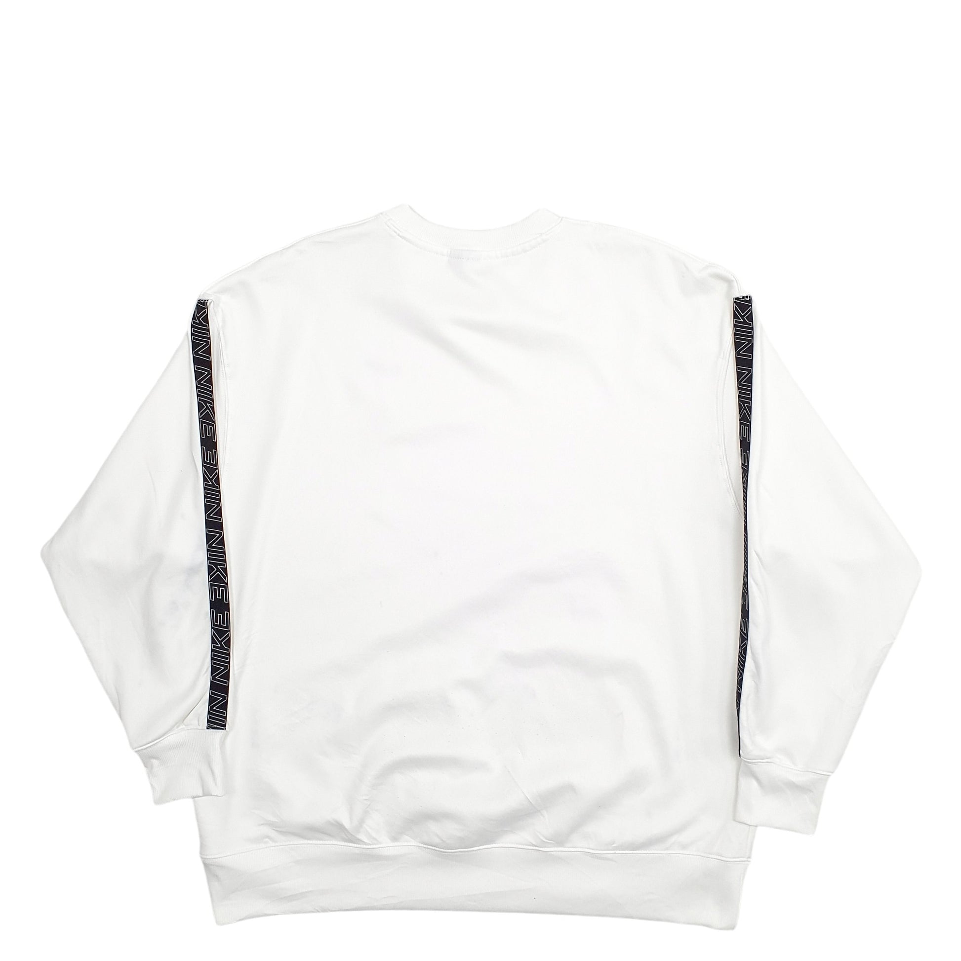 Mens White Nike Spellout Crewneck Jumper