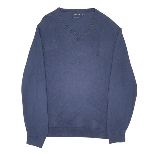 Mens Navy Nautica Luxury Performance Crewneck Jumper