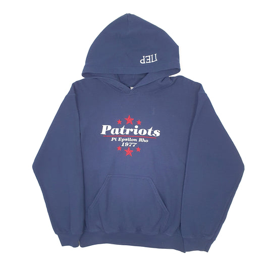 Mens Navy Gildan USA College Hoodie Jumper