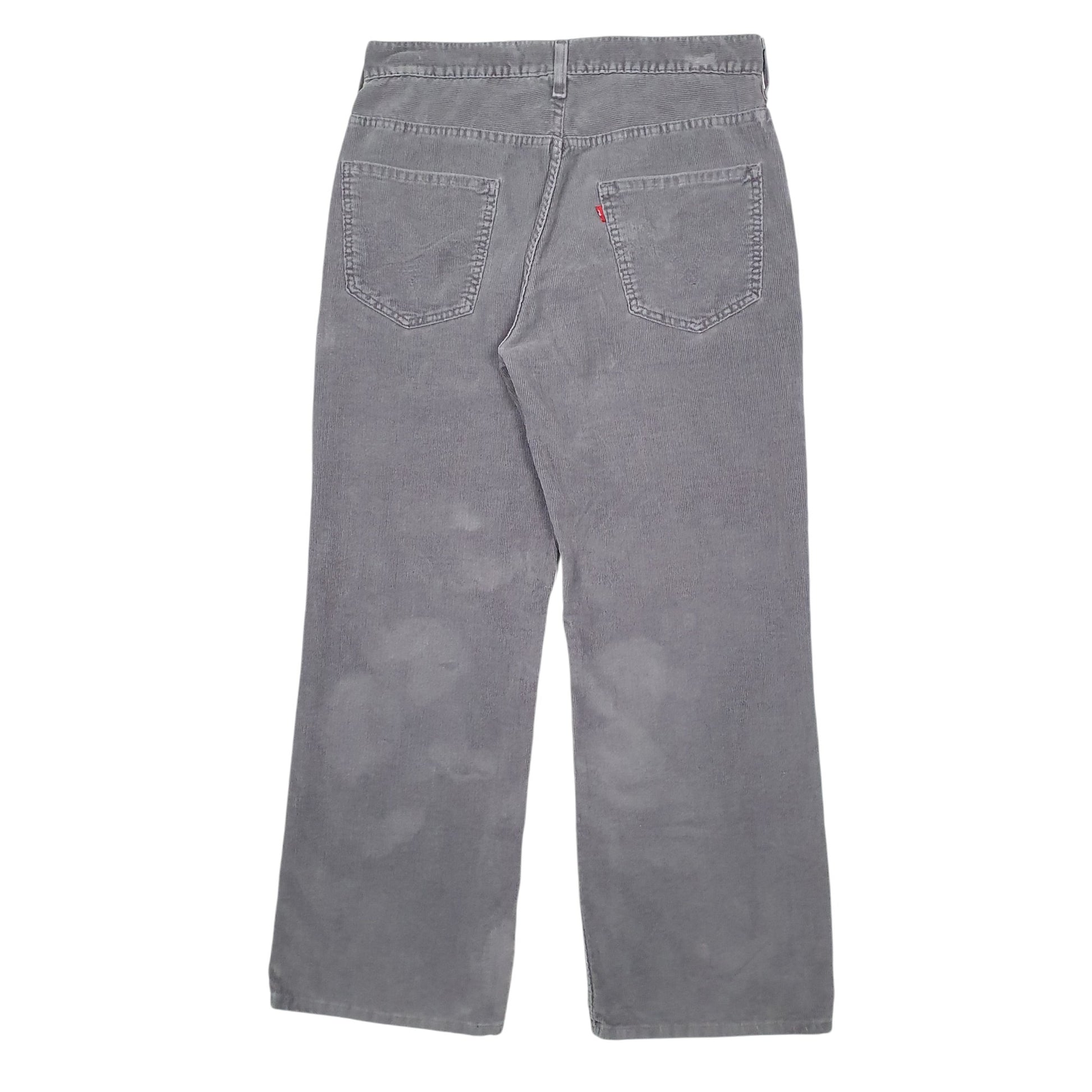 Womens Grey Levis Low Loose Corduroy Trousers