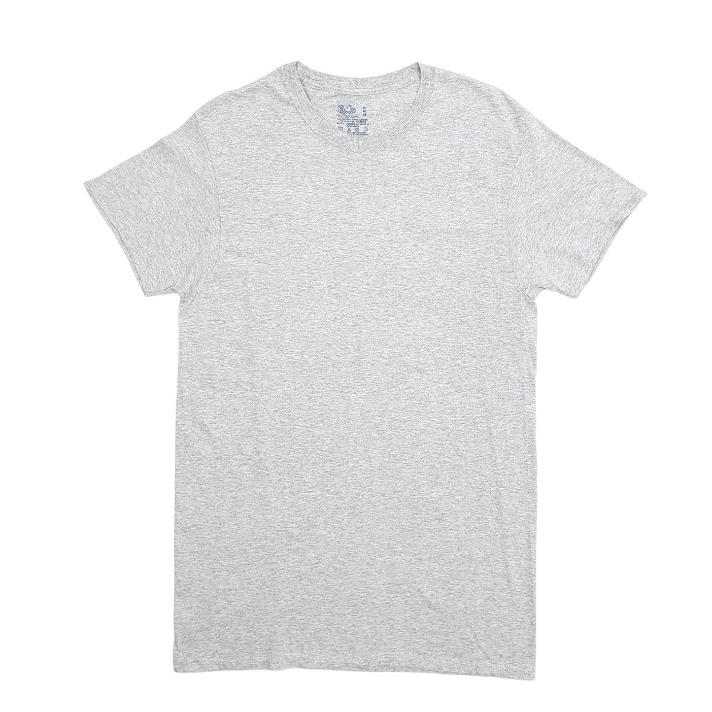 Mens Grey Fruit Of The Loom  Short Sleeve T Shirt