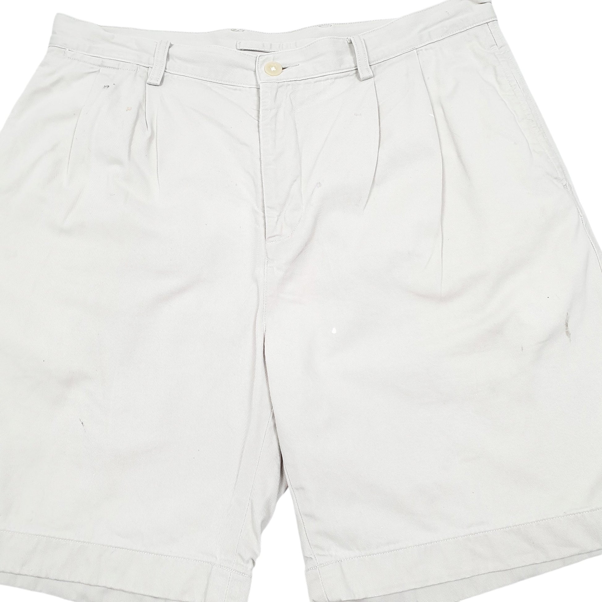 Mens Beige Nautica Rigger Double Pleated Chino Shorts