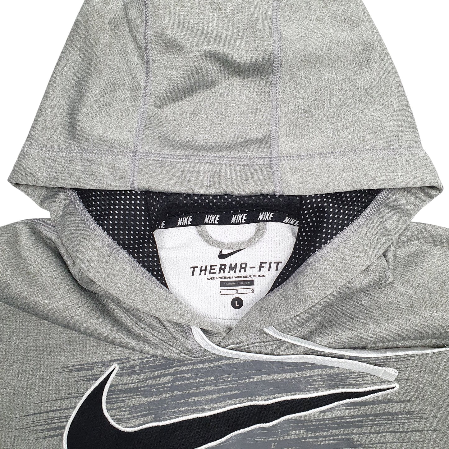 Mens Grey Nike Dri-Fit Hoodie Jumper