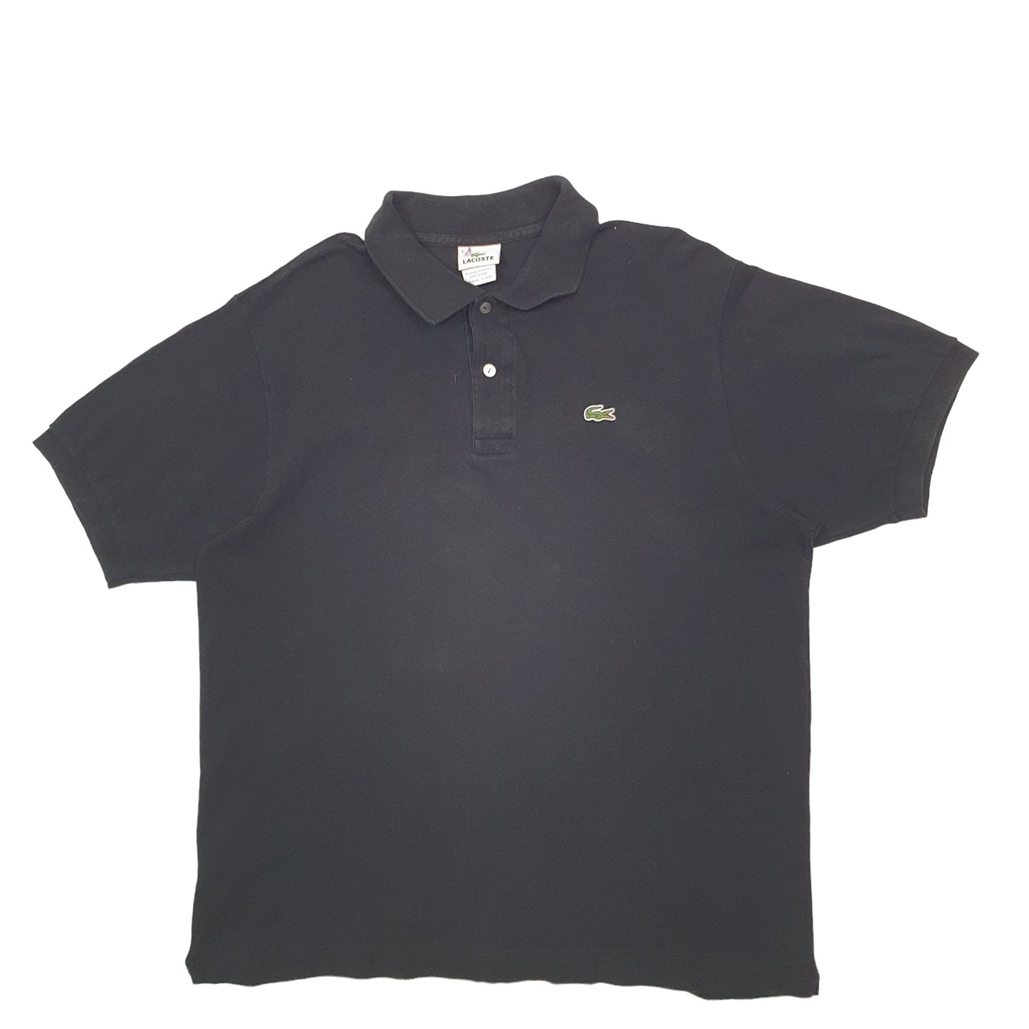 Mens Black Lacoste  Short Sleeve Polo Shirt