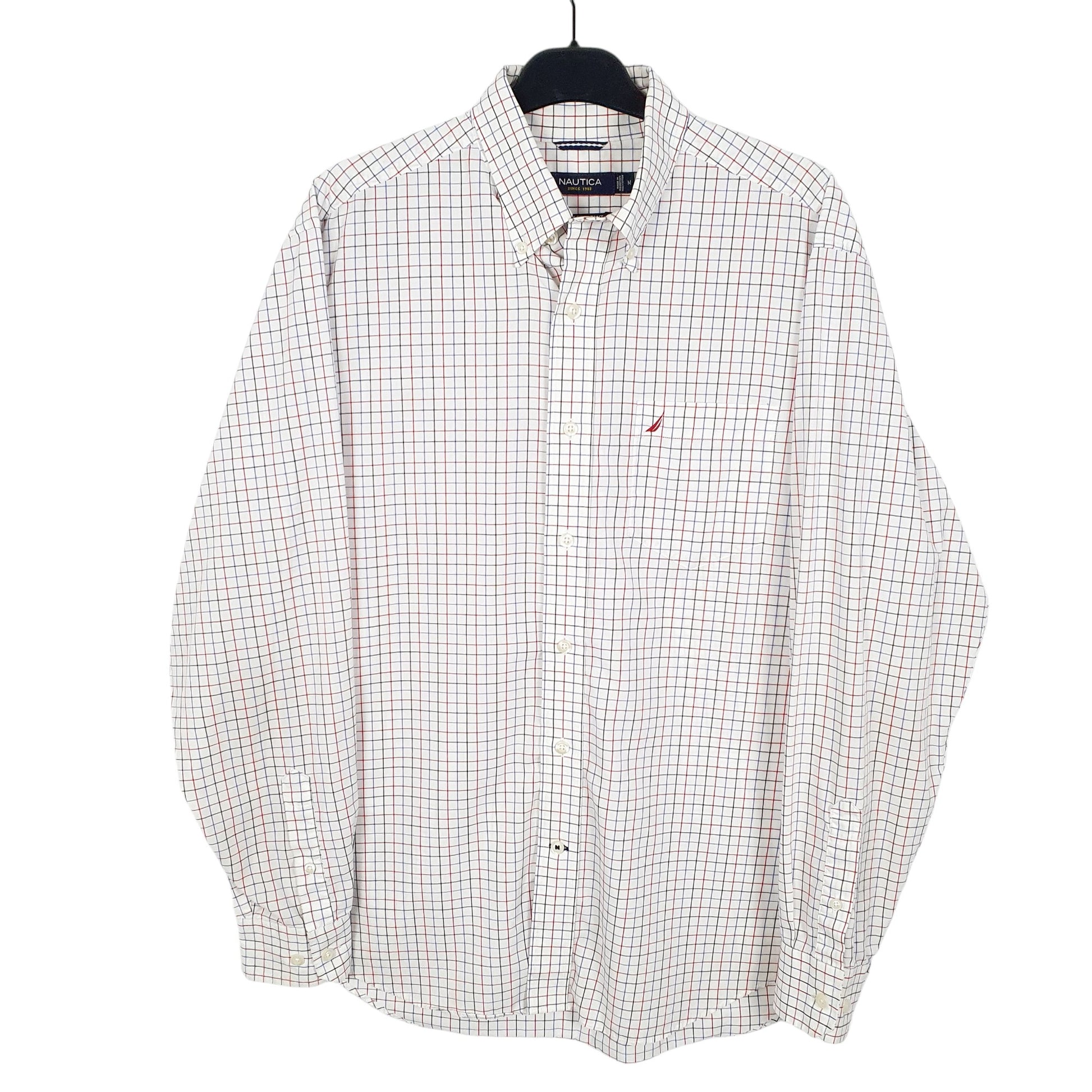 Mens White Nautica  Long Sleeve Shirt