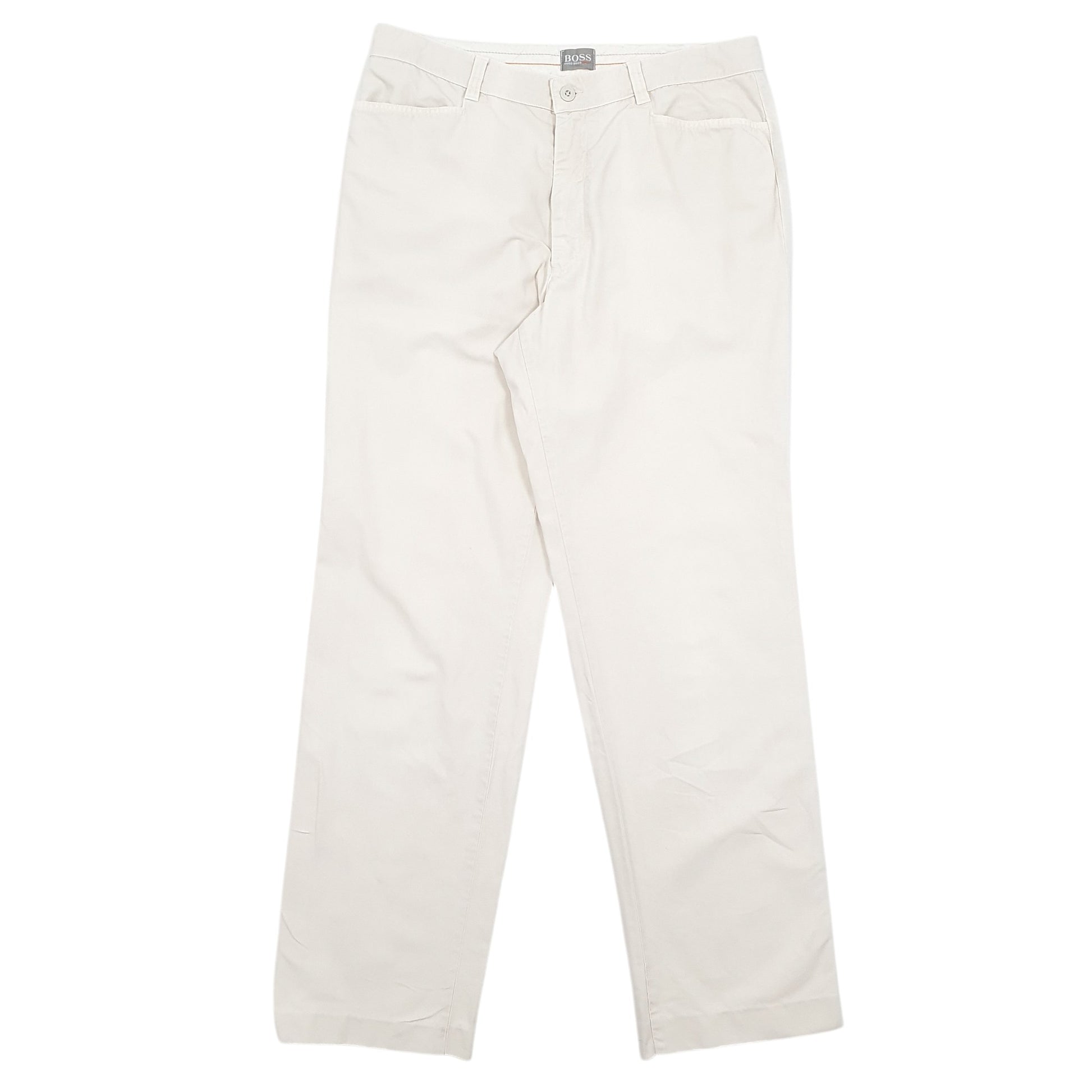 Mens Cream Hugo Boss Sport Chino Trousers