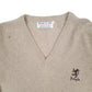 Mens Beige Pringle Vintage 1950s 60s Scotland V Neck Jumper