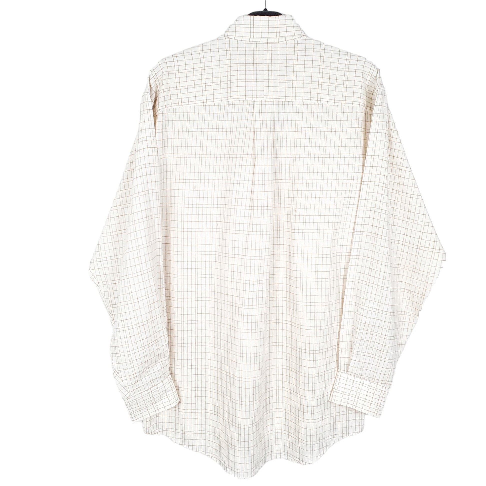 Mens Cream Jos A Bank  Long Sleeve Shirt