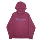 Mens Burgundy Champion Spellout Hoodie Jumper