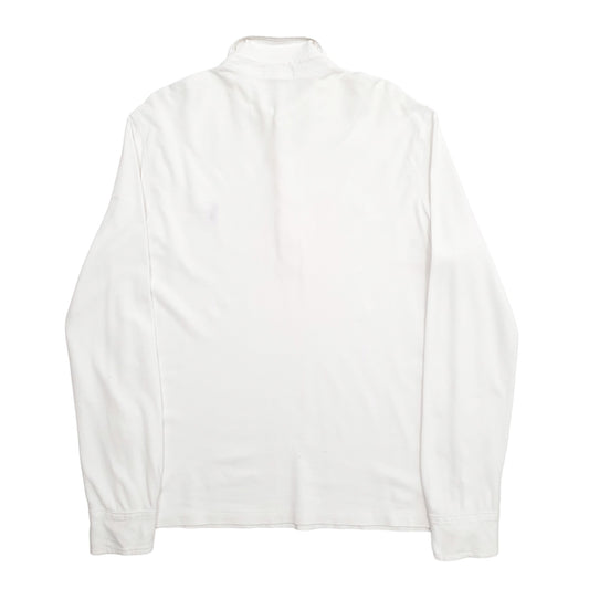 Mens White Polo Ralph Lauren  Long Sleeve Polo Shirt