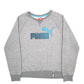 Mens Grey Puma Spellout Crewneck Jumper